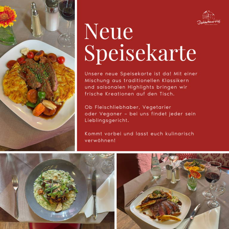 Neue Speisekarte