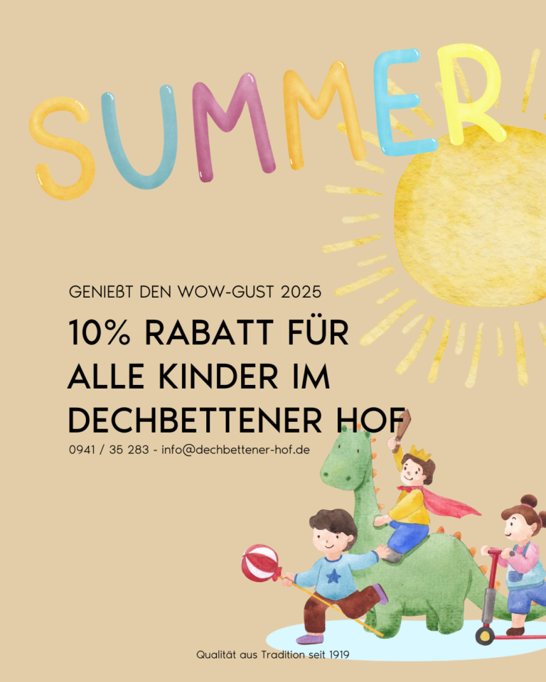 10 % Kinder-Rabatt im August