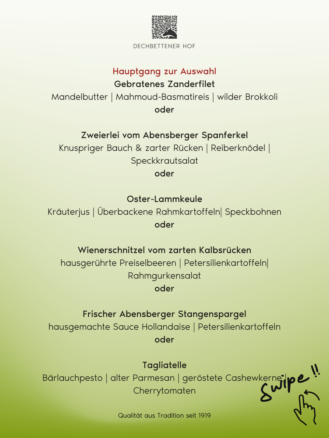 Ostermenü Regensburg